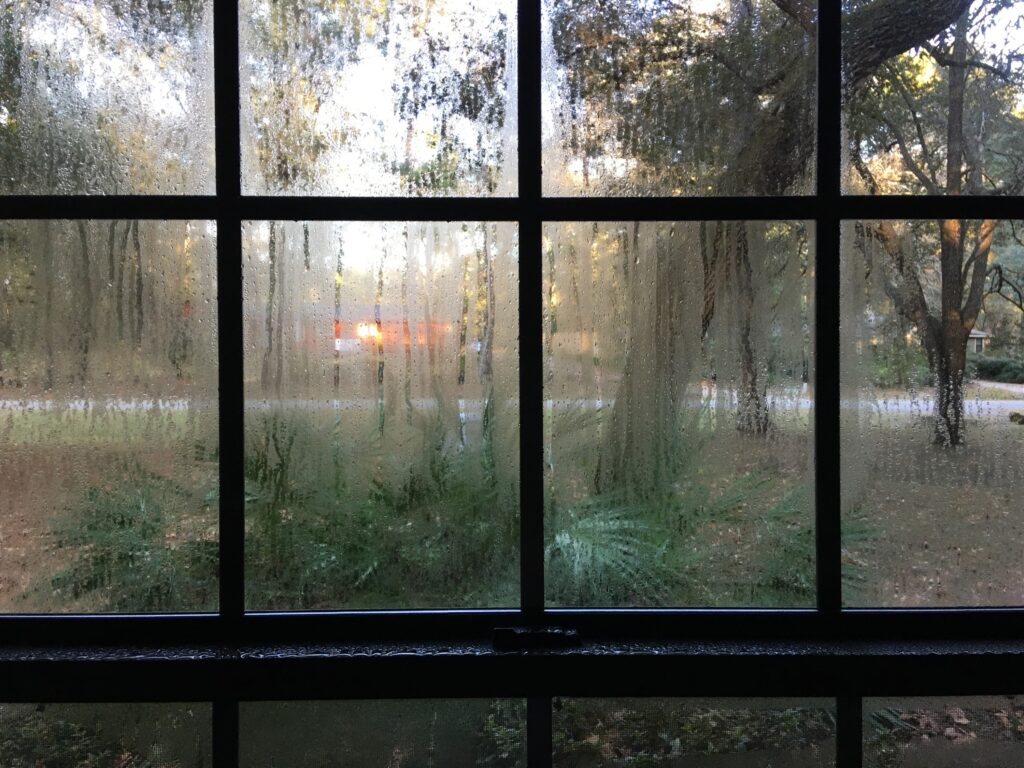 High indoor humidity, foggy window