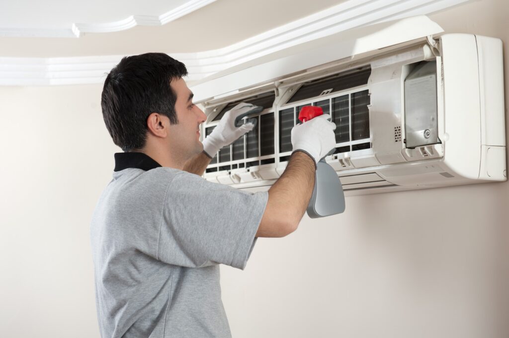 Ductless ac cleaning